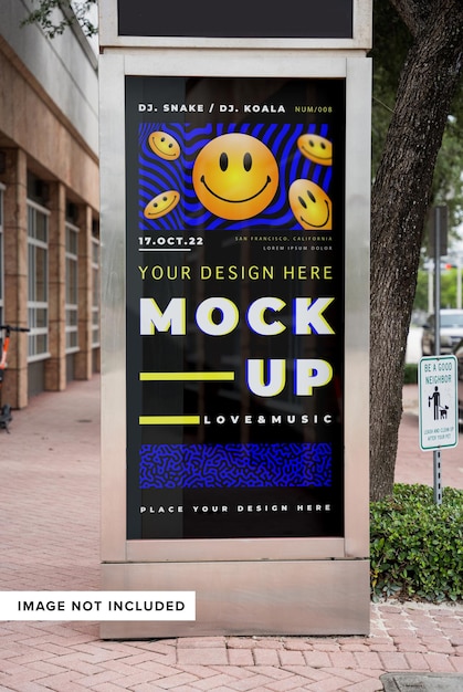 Billboard advertising mock up on the street