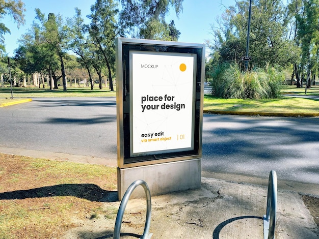 Billboard bord straatpark mockup 01