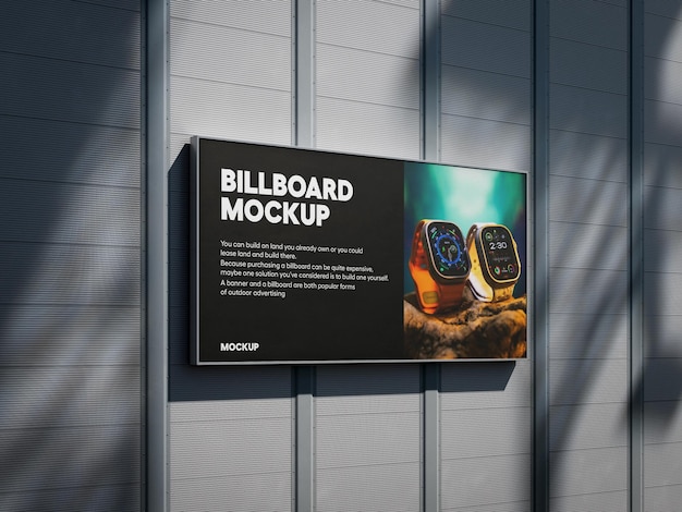 a billboard on the ceiling mockup