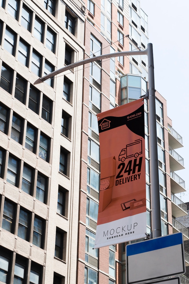 PSD billboard in the city mock-up