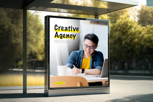 A billboard for creative agency that says " creative agency ".