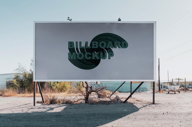 PSD billboard on dessert_mockup by 9ttwenty