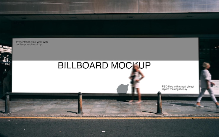PSD billboard in front of the building