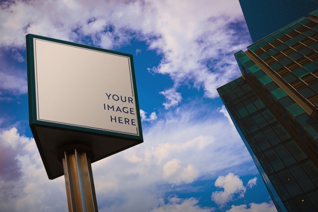Billboard in een stad mockup