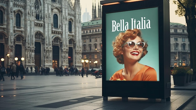 PSD billboard milano milaan italië mockup