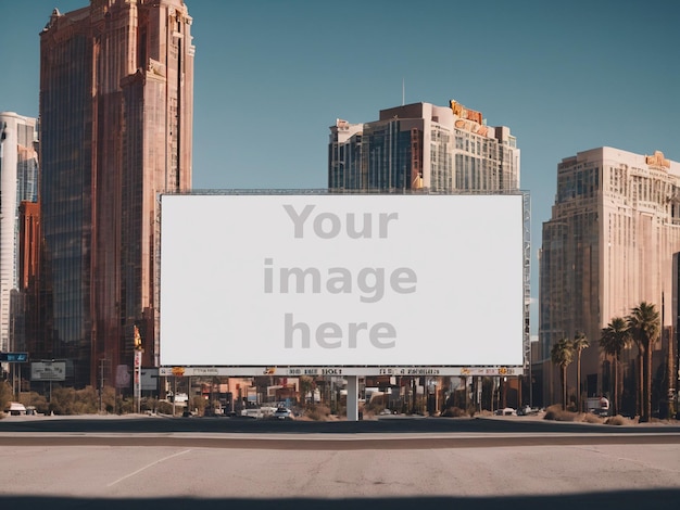 PSD billboard mockup big white blank billboard mockup