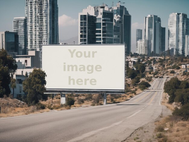 billboard mockup big white blank billboard mockup