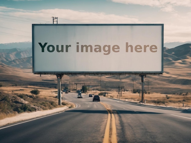 Billboard mockup big white blank billboard mockup