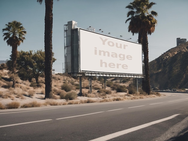 billboard mockup big white blank billboard mockup