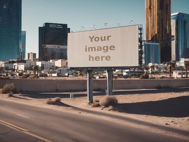 Billboard mockup big white blank billboard mockup