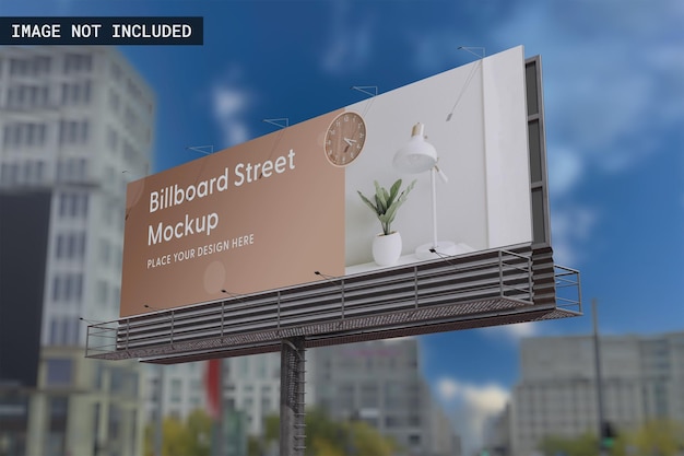 Billboard Mockup dag Scene Recht perspectief