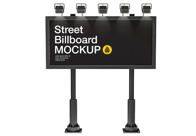 Billboard mockup design isolated