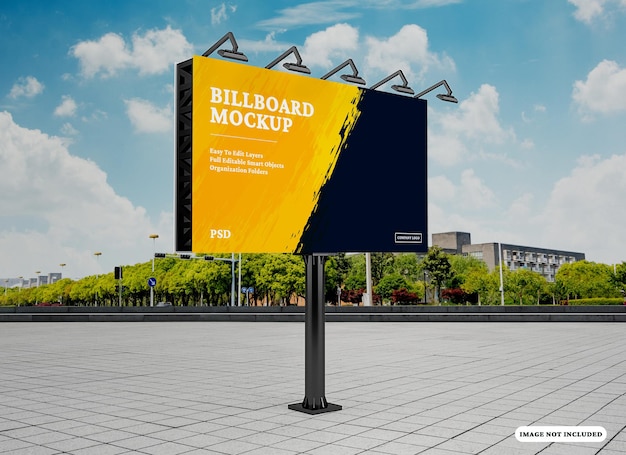 Billboard mockup design isolated