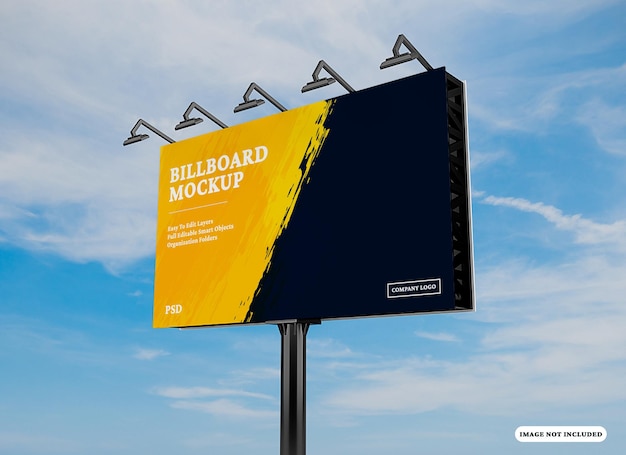 Billboard mockup design isolated