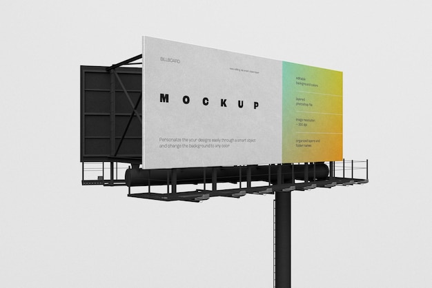 Billboard mockup design met bewerkbare achtergrond