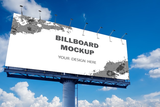 Billboard mockup design outdoors