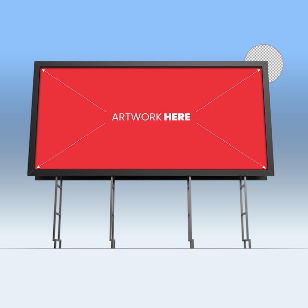 Billboard mockup met transparante achtergrond