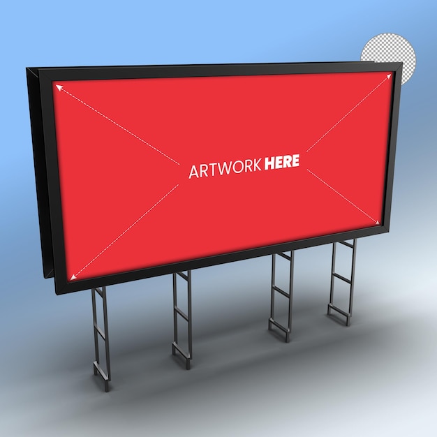 Billboard mockup met transparante achtergrond