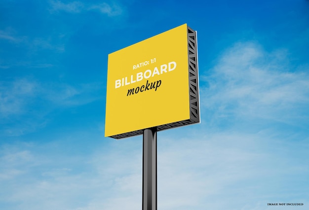 Billboard mockup-ontwerp met verwisselbare kleuren