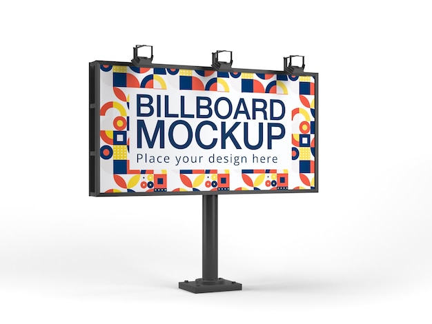 PSD billboard mockup for street advertising billboard mockup