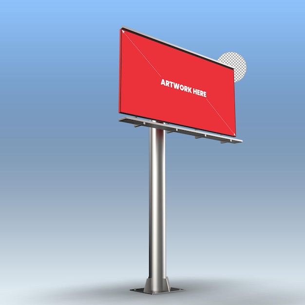 Billboard mockup with transparent background