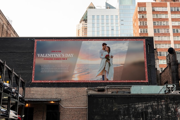 Billboard na Walentynki z makietą