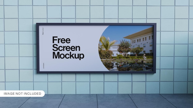 Billboard Screen Mockup in a subway