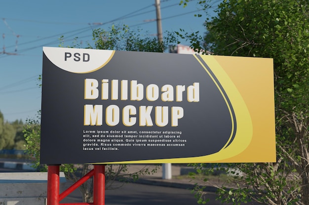 Billboard Street Mockup Linkerkant