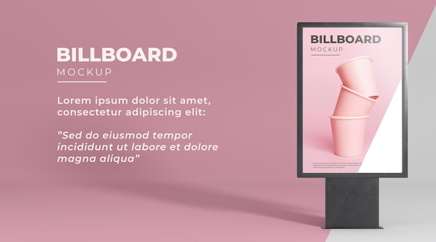 PSD billboard studio mock-up