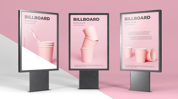 PSD billboard studio mock up