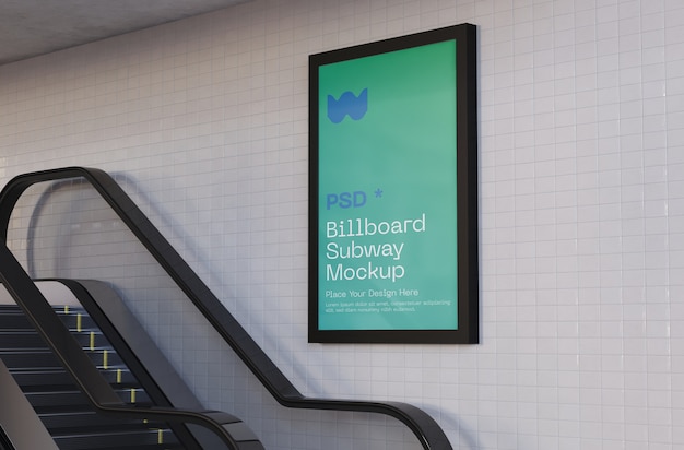 Billboard subway mockup