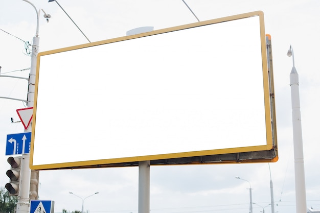 billboard with blank surface for advertising