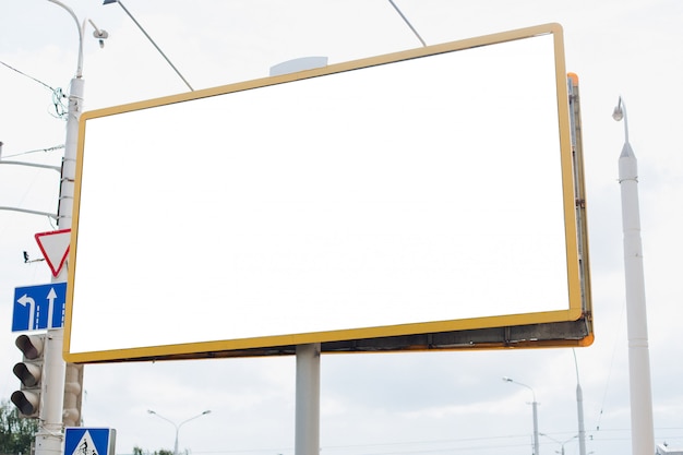 Billboard with blank surface for advertising