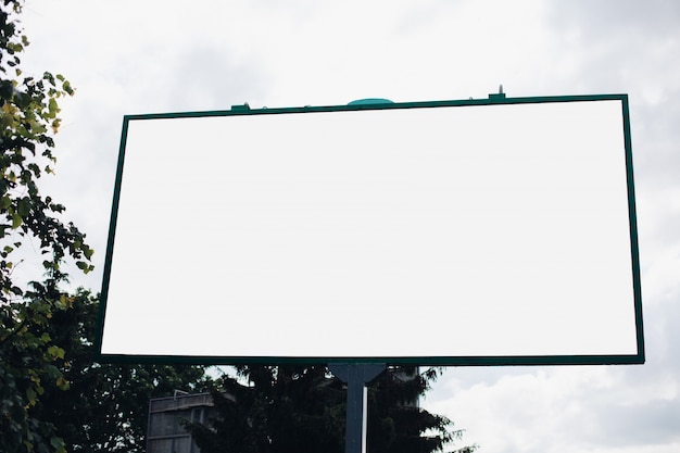 Billboard with blank surface for advertising