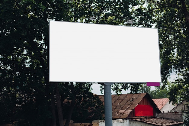 Billboard with blank surface for advertising