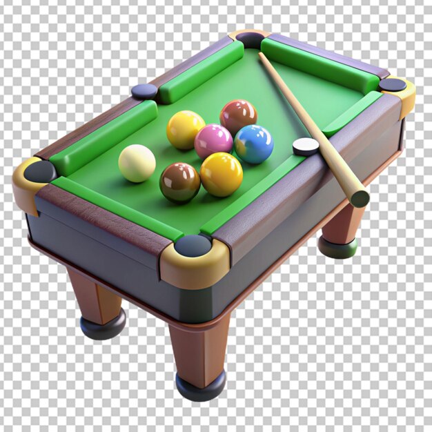 PSD billiard isolated on transparent background