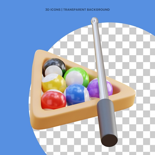 Billiard sport 3d icon