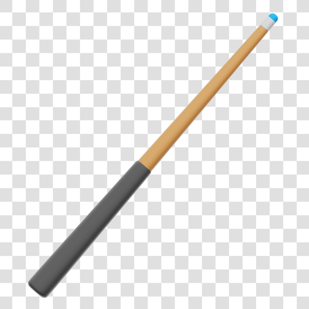 Billiard Stick 3D Rendering Icon Isolated Transparent Background
