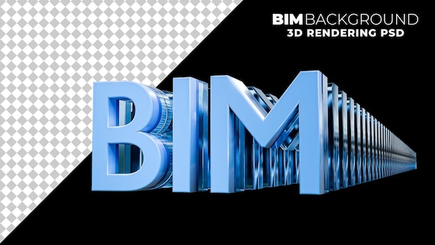 PSD bim фоновый psd 3d рендеринг hd текстовый эффект