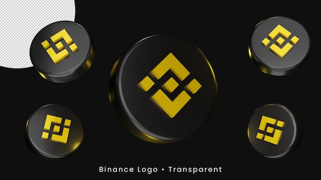 Binance 3D logo binance tło