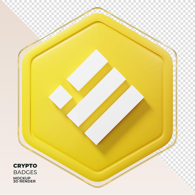 Binance USD BUSD Badge 3D-rendering munt