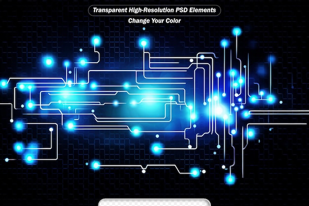 PSD バイナリー回路板 未来の技術 青いサイバーセキュリティコンセプトの背景