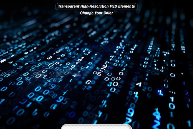 PSD binary code background motion binary data hacking computer data technology