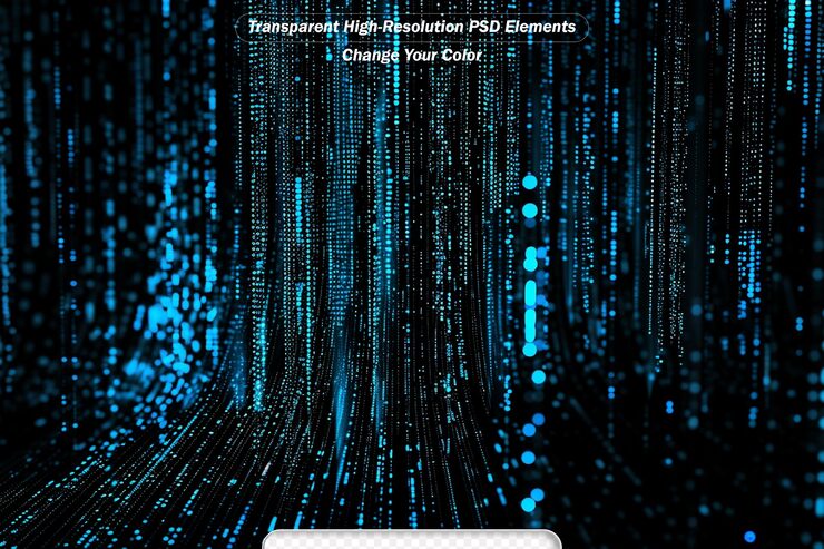 PSD binary code background motion binary data hacking computer data technology