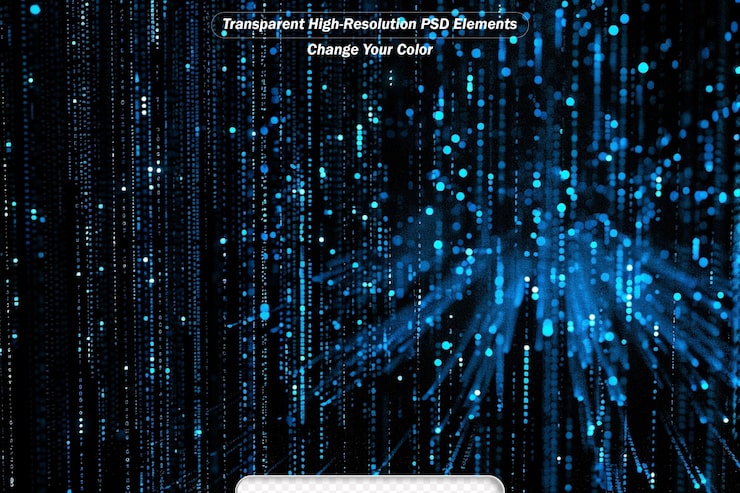 PSD binary code background motion binary data hacking computer data technology