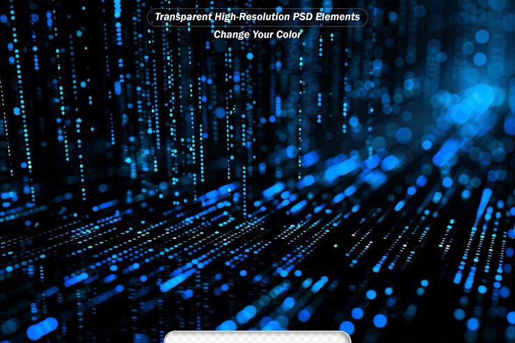 PSD binary code background motion binary data hacking computer data technology