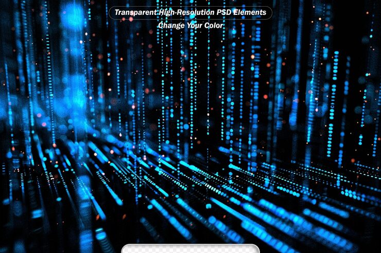 PSD binary code background motion binary data hacking computer data technology