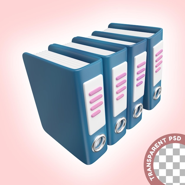 PSD binder 3d illustration icon