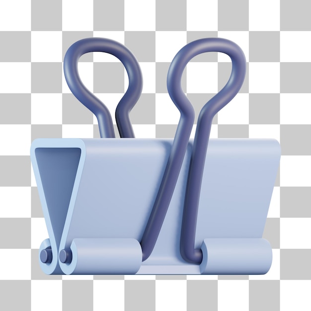 PSD binder clip 3d icon