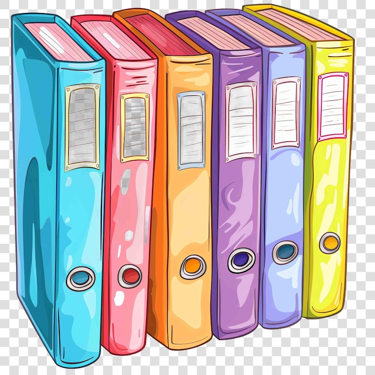 PSD binders transparent background watercolor clipart